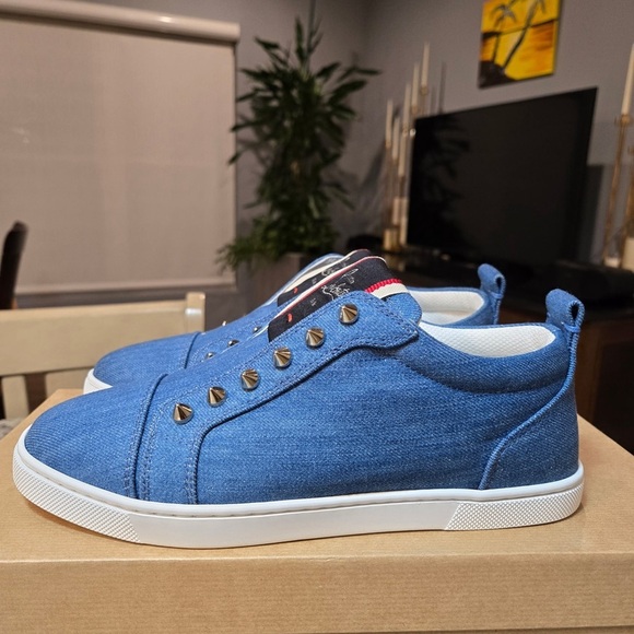 NEW Christian Louboutin FAV Pique A Vontade Woman Sneaker Size 37.5 - Picture 4 of 12